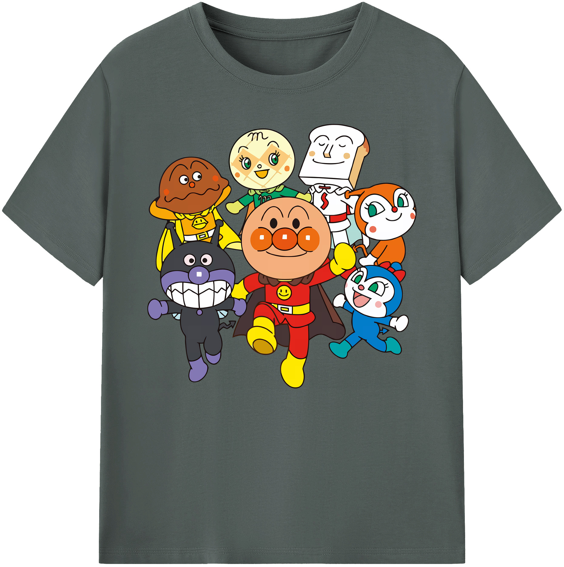 （画像用） アンパンマン Anpanman 綿100％ メンズ半袖Tシャツ｜肌触りやわらか＆通気性